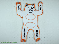 Click to enlarge CJ'17 Yellowkife Woggle - Orange